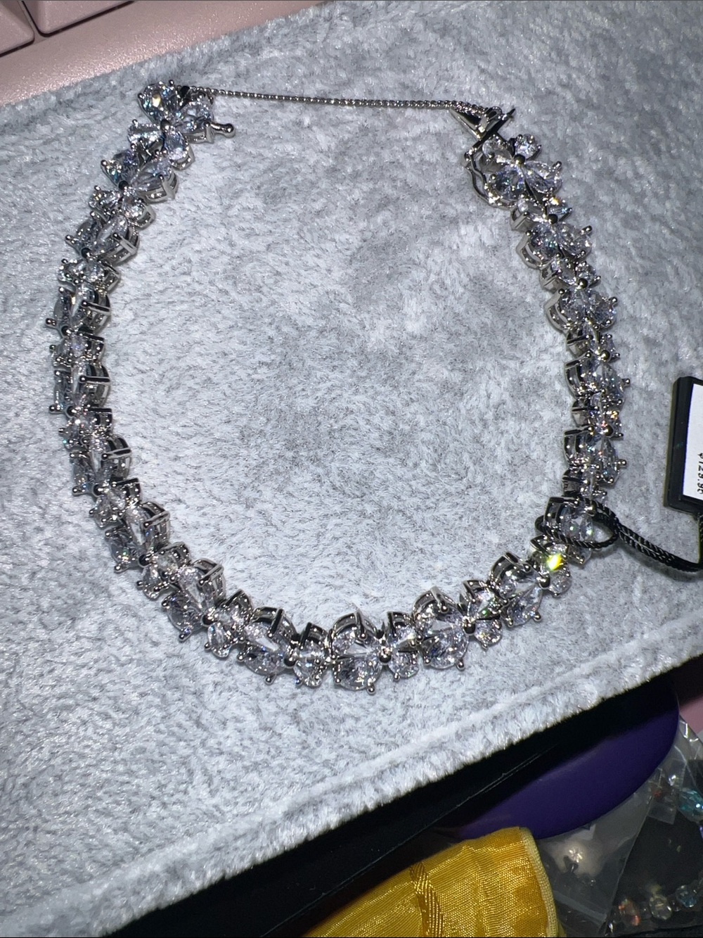 Silver Crystal Tennis Bracelet for Women - Sparkling Clear Stones
